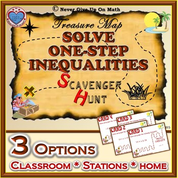 Preview of Scavenger Hunt - Solving One-Step Inequalities