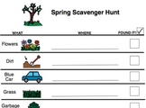 Scavenger Hunt- Spring or Summer
