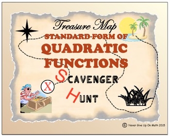 Preview of Scavenger Hunt - Standard Form of Quadratic Functions - Advanced