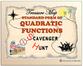 Scavenger Hunt - Standard Form of Quadratic Functions - Advanced