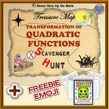 Preview of Scavenger Hunt - Vertex Form and Transformation of Quadratic Function & EMOJI