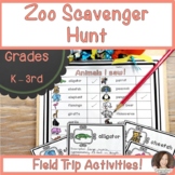 Zoo Scavenger Hunt | Zoo Field Trip Activities