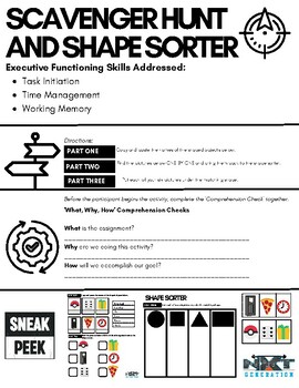 Preview of Scavenger Hunt and Shape Sorter