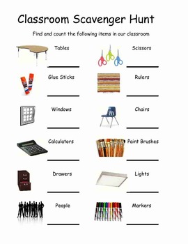 Preview of Scavenger Hunt in the Classroom