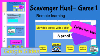 Preview of Scavenger Hunt items at home Google Slides