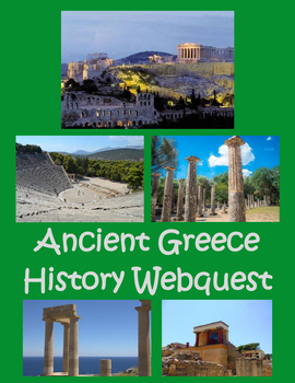 Preview of Scavenger Hunt of Ancient Greece Webquest Digital