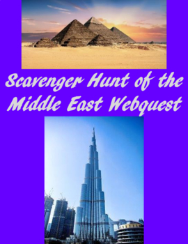 Preview of Scavenger Hunt of the Middle East Webquest using Google Maps Digital