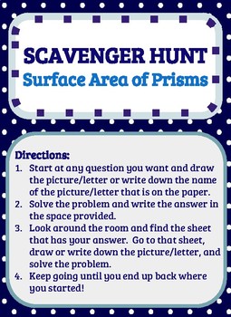 Preview of Scavenger Hunt_Surface Area of Prisms