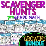 Scavenger Hunts for Middle School Math Grade 7 Math Skills