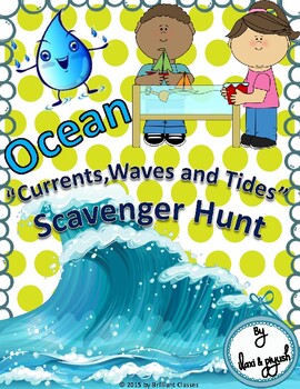 Preview of Ocean Currents, Waves and Tides Scavenger Hunt: | Printable and Digital Distance