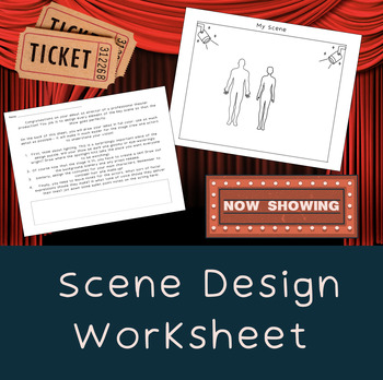 Preview of Scene Design Worksheet for Theater and/or ELA