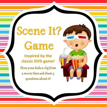 Preview of Scene It? Game (Movie Clips) | for End of Year, Time Filler, Warm Up Activity