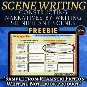 Preview of Scene Writing: Realistic Writing Notebook FREEBIE