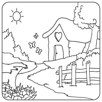 Scenery Drawing, Painting and Coloring for Kids & Toddlers