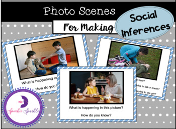 Preview of Scenes For Social Inferences - PDF + Boom Card Bundle (Distance Learning)