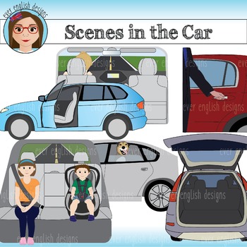 Preview of Scenes in the Car - Clip Art