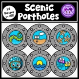 Scenic Portholes Clipart
