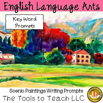 Preview of Scenic Painting Key Word Writing Prompts Unit 26 Days No Prep Digital Resource