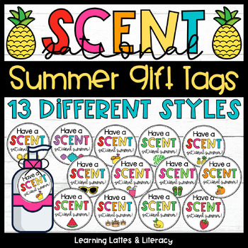 Preview of Scentsational Summer Gift Tags Teacher Appreciation Tags Candle Lotion Gift Tags