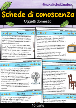 Preview of Schede di conoscenza - Oggetti domestici (italiano)