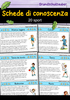 Preview of Schede di conoscenza dello sport - 20 sport (italiano)