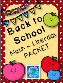 Preview of Back to School Math and Literacy Packet - Freebie Preview