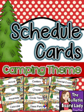 Schedule Cards Camping Theme