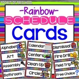 Rainbow Schedule Cards for Visual Schedules