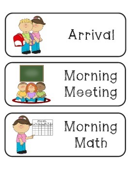 Daily Schedule Cards - New! by Watering Roots | Teachers Pay Teachers