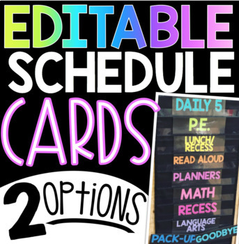 Preview of Schedule Cards {EDITABLE}