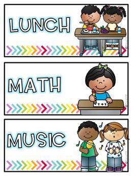 Schedule Cards for the Classroom by My Day in K | TpT
