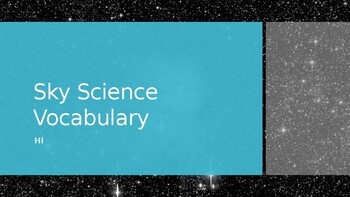 Preview of Review of Vocabulary for Sky Science/Astronomy