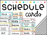 Schedule Cards multicolored