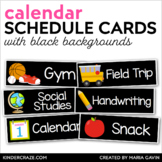 Schedule Cards {Black Series} EDITABLE