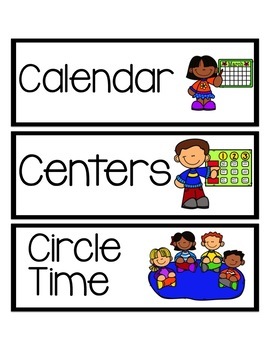 Schedule Cards-Black and White by Paige Bessick - The Interactive Teacher