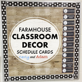 Farmhouse Decor Schedule Cards EDITABLE