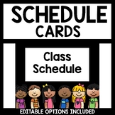 Schedule Cards Classic Black