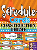Schedule Cards Construction Theme