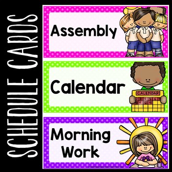 Schedule Cards Daily Schedule Cards Editable by Sweet Prints by Ashley
