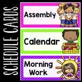 Schedule Cards Daily Schedule Cards Editable