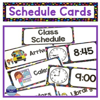 Preview of Schedule Cards | Daily Visual Schedule and Time Cards for the Elementary Class