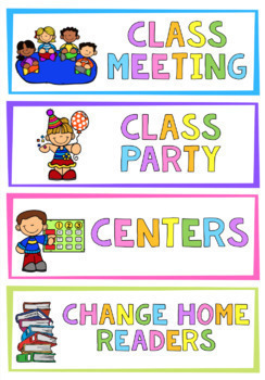 Schedule Cards - Editable by Teaching with Mrs Wildy | TpT