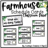 Schedule Cards Farmhouse Wood Themed Classroom Decor Visua
