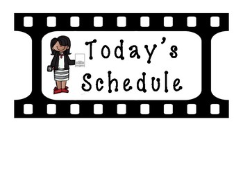 Preview of Schedule Cards~Film Strip Themed