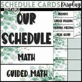 Schedule Cards - Greenery Botanical Theme - Editable