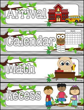 Schedule Cards (Owl Theme) by Emily O'Neil | Teachers Pay Teachers