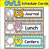 Owl Theme Editable Schedule Cards