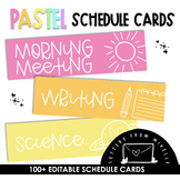 Schedule Cards - PASTEL Theme
