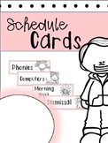 Schedule Cards Pastel Pink