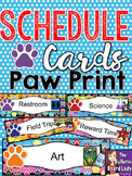 Schedule Cards Paw Prints Theme
